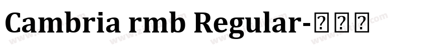 Cambria rmb Regular字体转换